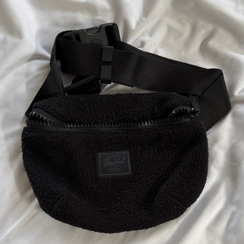 Herschel Supply Company Black Fleece Belt Bag